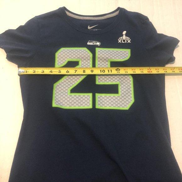 Super Bowl XLIX Seattle Seakhawks Nike Shirt #25 Richard Sherman Slim Large - Picture 11 of 12